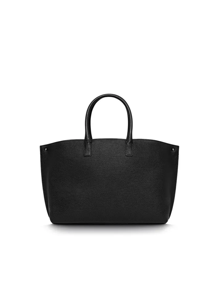 Small Messenger Bag In Cervocalf Leather With Detachable Shoulder Strap Black Women Akris Tote Bags
