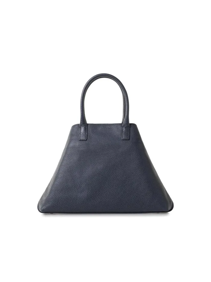 Small Messenger Bag In Cervocalf Leather With Detachable Shoulder Strap Denim Women Akris Tote Bags