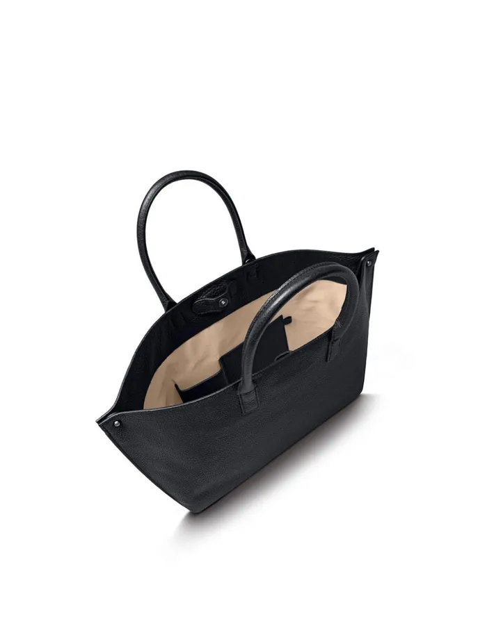 Small Messenger Bag In Cervocalf Leather With Detachable Shoulder Strap Denim Women Akris Tote Bags