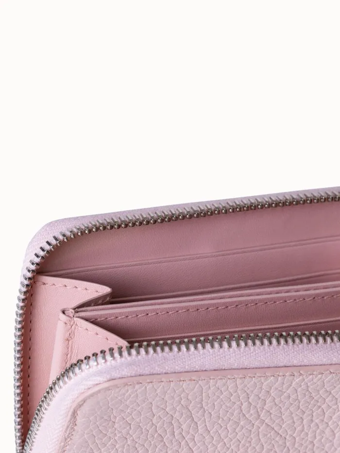 Small Zip Around Wallet In Leather Lotos Women Akris Wallets
