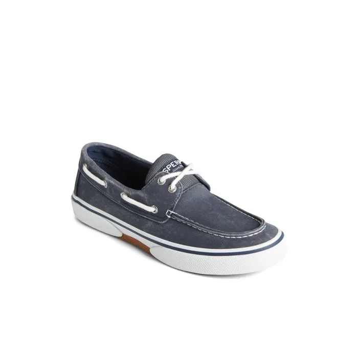 Sneakers Men Sperry Halyard 2Eye Salt Washed Boat Shoe Navy