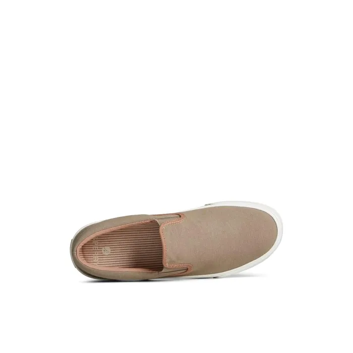Sneakers Men Sperry Striper II Linen Slip On Sneaker Medium Beige