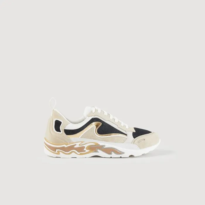 Sneakers Women SANDRO Flame Sneakers Gold