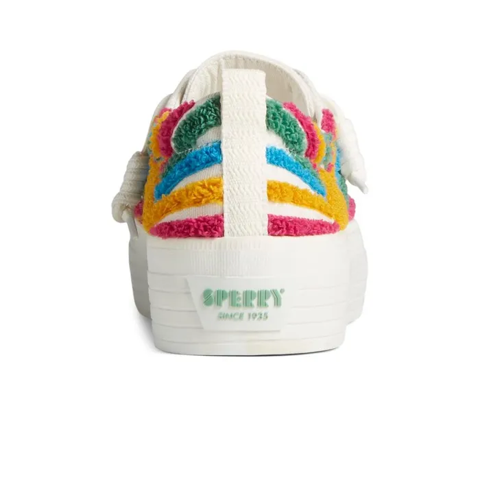 Sneakers Women Sperry Crest Vibe Sun Platform Sneaker White Textile Woven