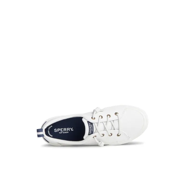 Sneakers Women Sperry Pier Wave LTT Leather Sneaker White