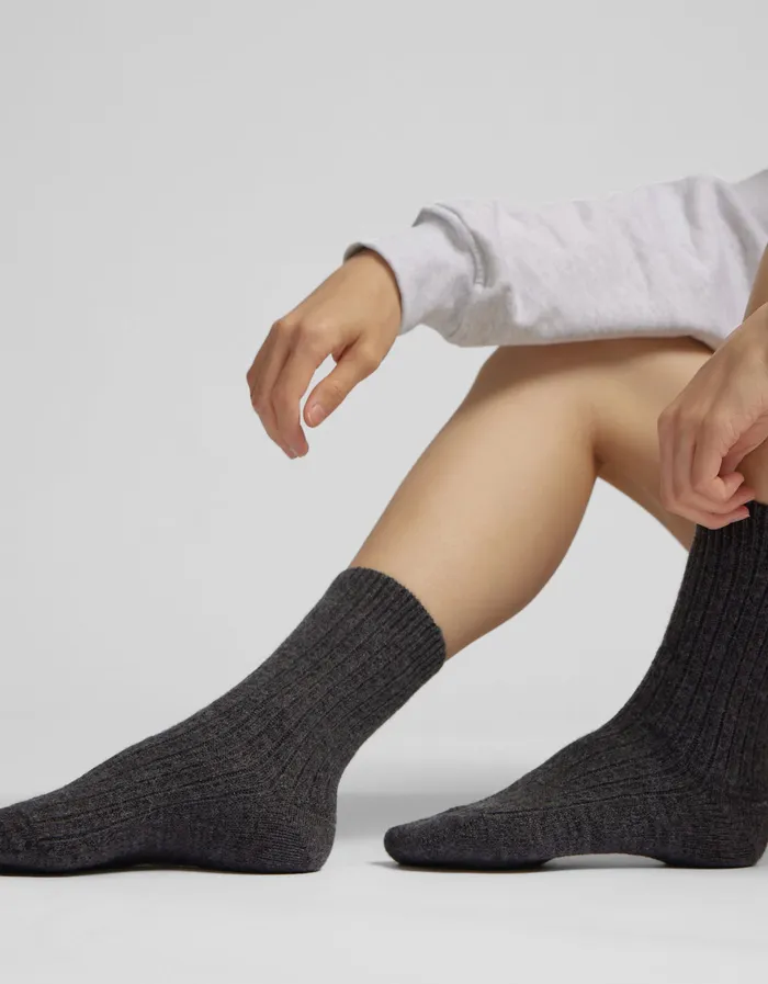 Socks Colorfulstandard Women Merino Wool Blend Sock 8211 Heather Grey