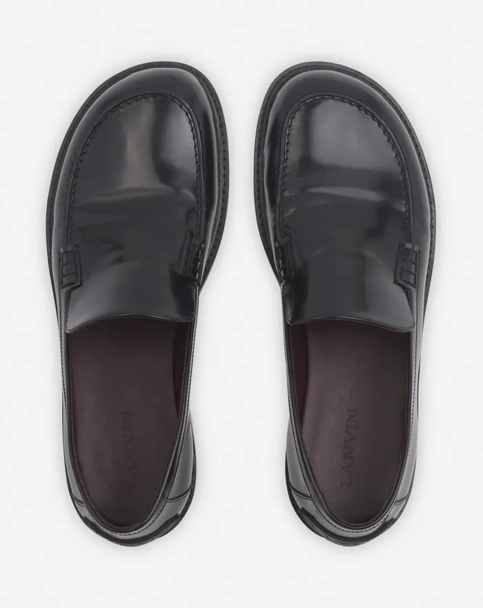 Spinto Loafers In Glossy Leather Black Men Lanvin Loafers and Derbies Spinto Loafers In Glossy Leather Black Men Lanvin Loafers and Derbies