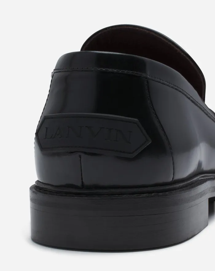 Spinto Loafers In Glossy Leather Black Men Lanvin Loafers and Derbies Spinto Loafers In Glossy Leather Black Men Lanvin Loafers and Derbies