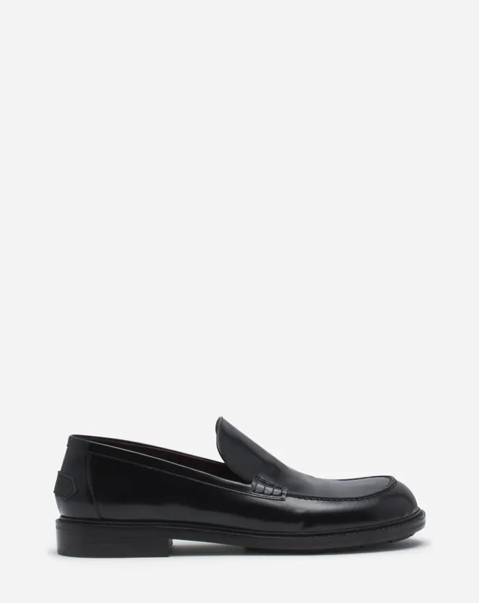 Spinto Loafers In Glossy Leather Black Men Lanvin Sandals