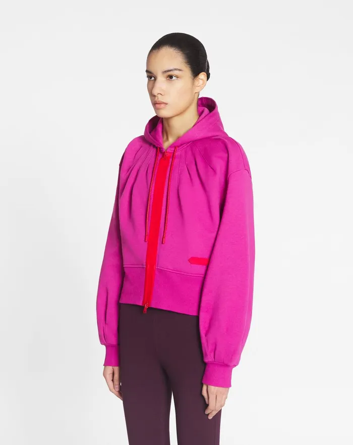 Sportswear Zipped Hoodie Fuchsia Women Lanvin TShirts and Sweatshirts Sportswear Zipped Hoodie Fuchsia Women Lanvin TShirts and Sweatshirts