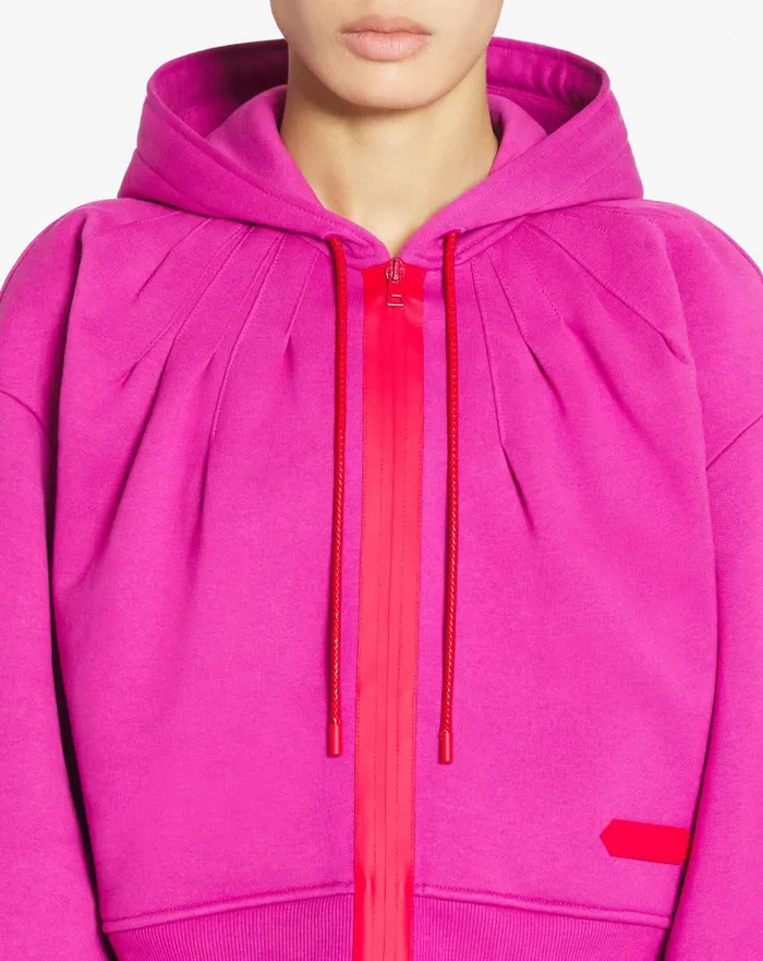 Sportswear Zipped Hoodie Fuchsia Women Lanvin TShirts and Sweatshirts Sportswear Zipped Hoodie Fuchsia Women Lanvin TShirts and Sweatshirts