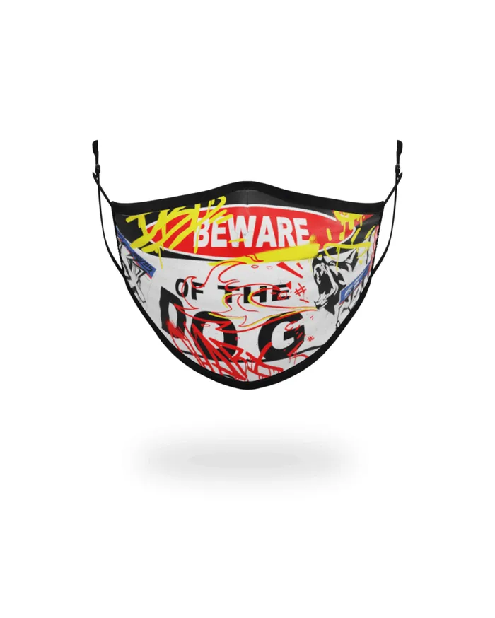 SPRAYGROUND Face Masks ADULT BEWARE OF THE DOG FORMFITTING FACE MASK 8211 Universal
