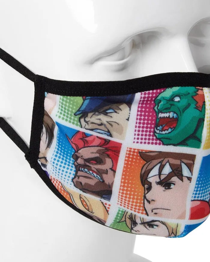 SPRAYGROUND Face Masks ADULT STREET FIGHTER PLAYER SELECT FORM FITTING FACECOVERING 8211 Universal SPRAYGROUND Face Masks ADULT STREET FIGHTER PLAYER SELECT FORM FITTING FACECOVERING 8211 Universal