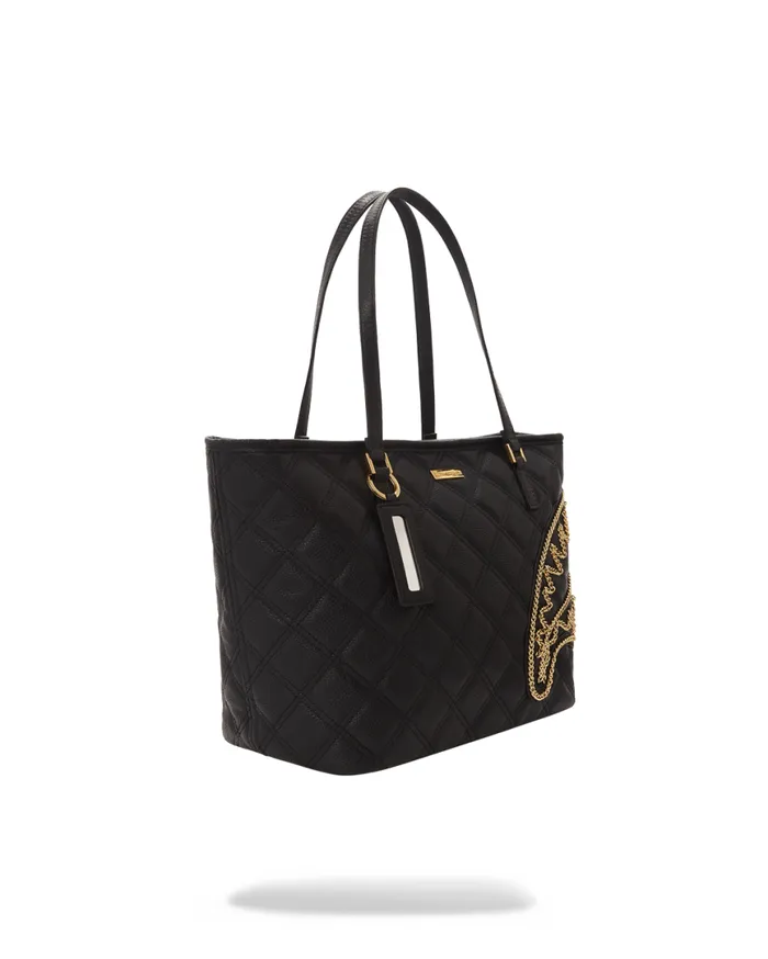 SPRAYGROUND Handbags NOIR QUILT GOLD CHAIN SHARK TOTE 8211 Universal SPRAYGROUND Handbags NOIR QUILT GOLD CHAIN SHARK TOTE 8211 Universal
