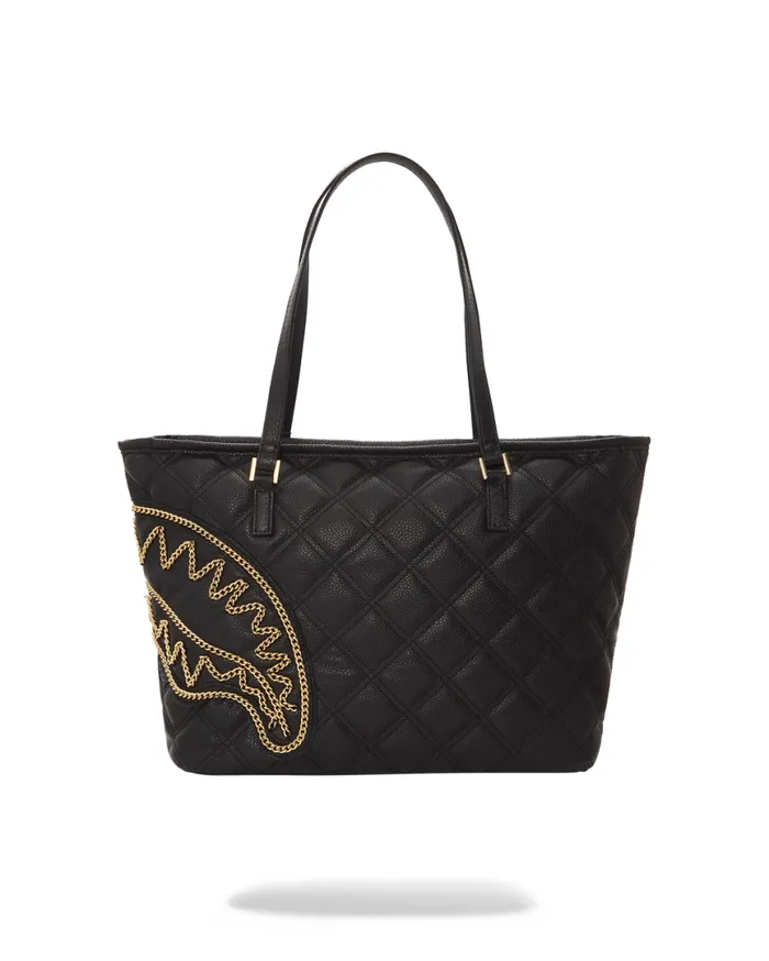 SPRAYGROUND Handbags NOIR QUILT GOLD CHAIN SHARK TOTE 8211 Universal SPRAYGROUND Handbags NOIR QUILT GOLD CHAIN SHARK TOTE 8211 Universal