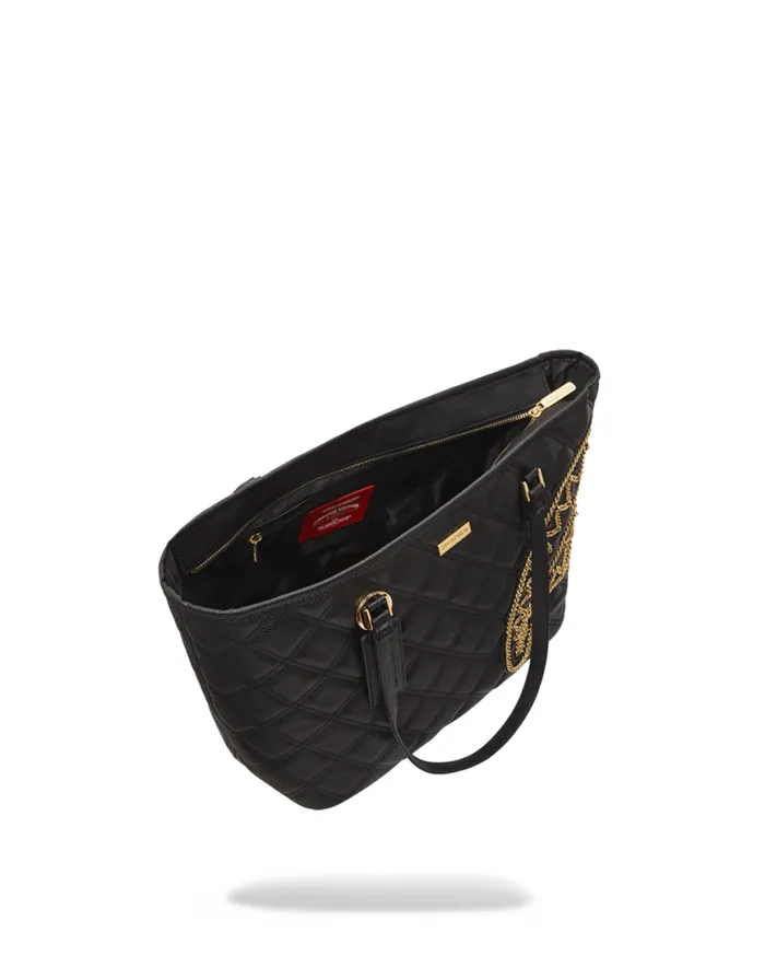 SPRAYGROUND Handbags NOIR QUILT GOLD CHAIN SHARK TOTE 8211 Universal SPRAYGROUND Handbags NOIR QUILT GOLD CHAIN SHARK TOTE 8211 Universal