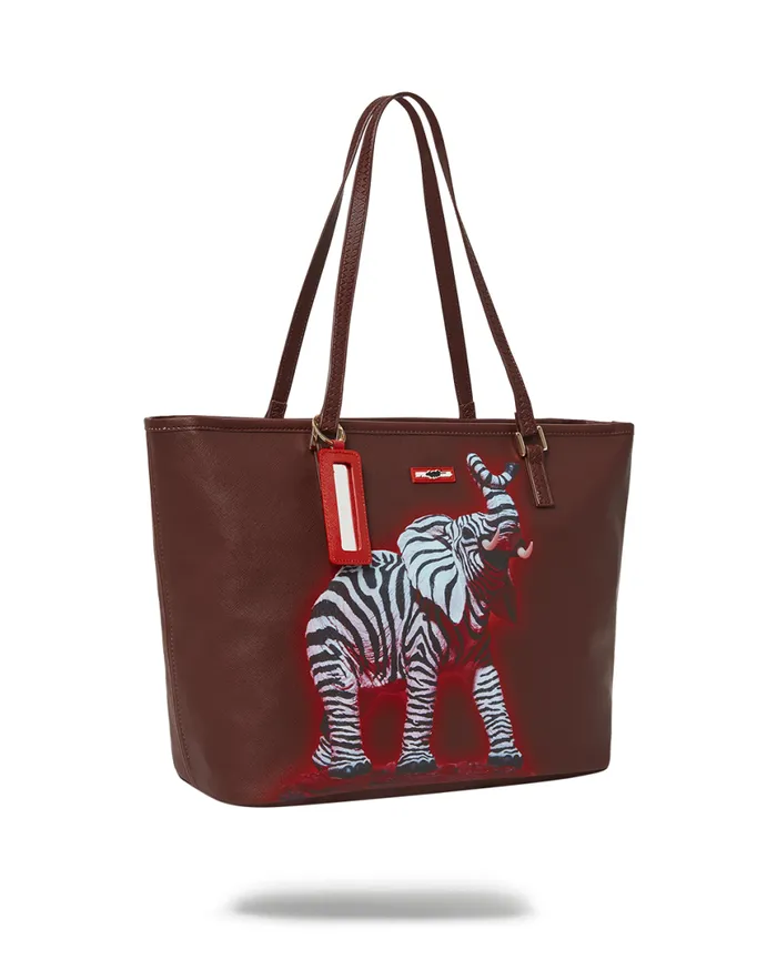 SPRAYGROUND Handbags ZEBRA ELEPHANT RON ENGLISH COLLAB TOTE 8211 Universal SPRAYGROUND Handbags ZEBRA ELEPHANT RON ENGLISH COLLAB TOTE 8211 Universal