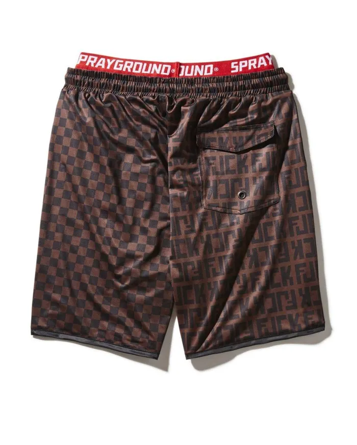 SPRAYGROUND Swimwear OFFENDED SPLIT THE CHECK CORTO SWIM TRUNKS 8211 Universal