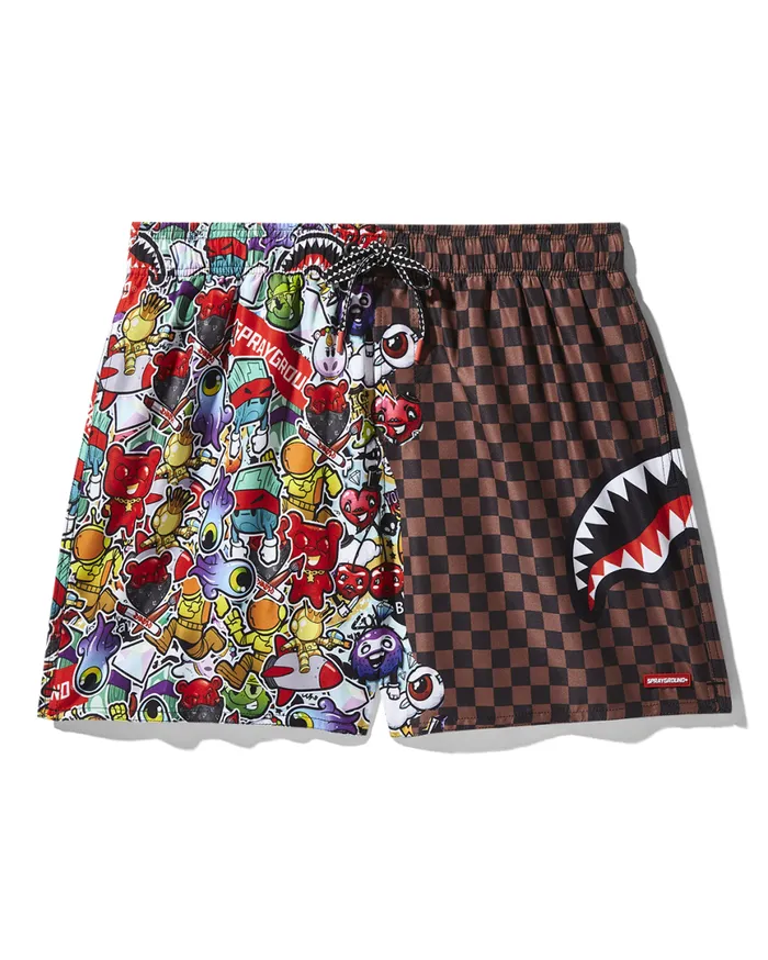 SPRAYGROUND Swimwear STICKER CREW SWIM SHORTS 8211 Universal