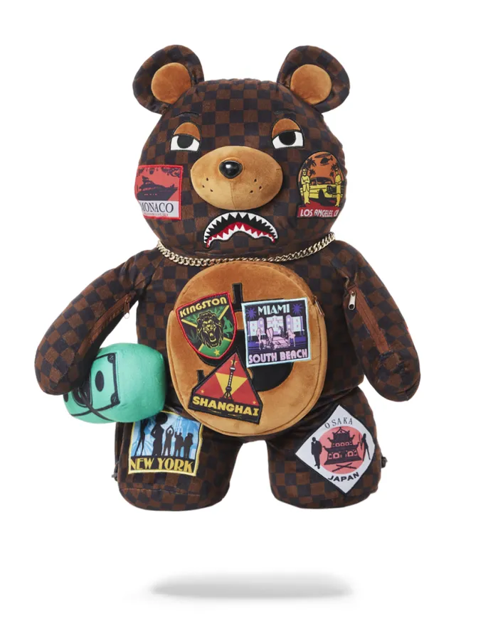SPRAYGROUND Teddy Bear Backpacks GLOBAL MOGUL MONEYBEAR TEDDYBEAR BACKPACK 8211 Universal