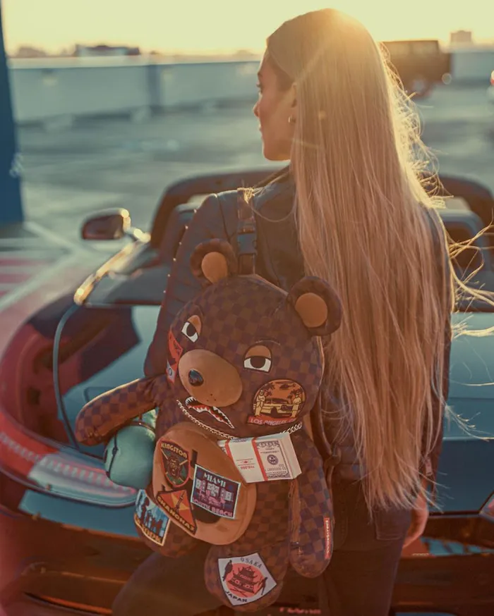 SPRAYGROUND Teddy Bear Backpacks GLOBAL MOGUL MONEYBEAR TEDDYBEAR BACKPACK 8211 Universal