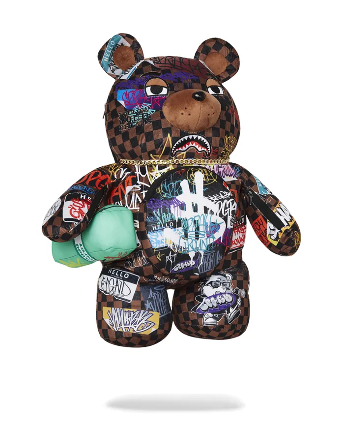 SPRAYGROUND Teddy Bear Backpacks SHARKS IN PARIS THE RIZZ MONEYBEAR TEDDYBEAR BACKPACK 8211 Universal SPRAYGROUND Teddy Bear Backpacks SHARKS IN PARIS THE RIZZ MONEYBEAR TEDDYBEAR BACKPACK 8211 Universal