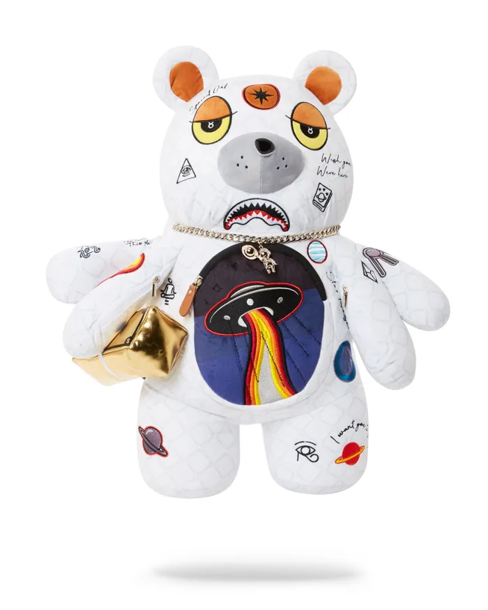 SPRAYGROUND Teddy Bear Backpacks UFO SPACED OUT MONEYBEAR TEDDYBEAR BACKPACK 8211 Universal
