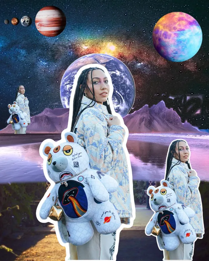SPRAYGROUND Teddy Bear Backpacks UFO SPACED OUT MONEYBEAR TEDDYBEAR BACKPACK 8211 Universal SPRAYGROUND Teddy Bear Backpacks UFO SPACED OUT MONEYBEAR TEDDYBEAR BACKPACK 8211 Universal