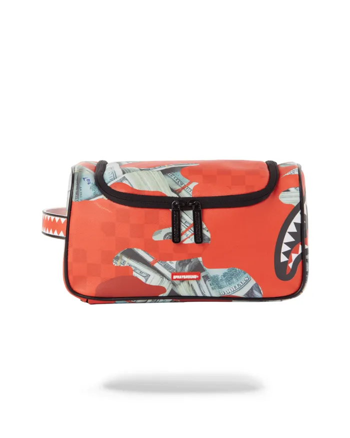 SPRAYGROUND Toiletries Aka Money Bags MONEY CAMO RED TOILETRY BAG 8211 Universal
