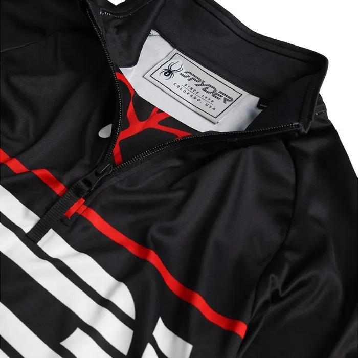 Spyder Fleece Web Half Zip Black 8211 Kids