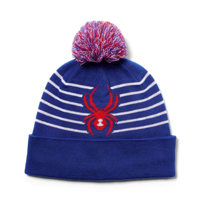 Spyder Hats Icebox Pom Electric Blue 8211 Kids
