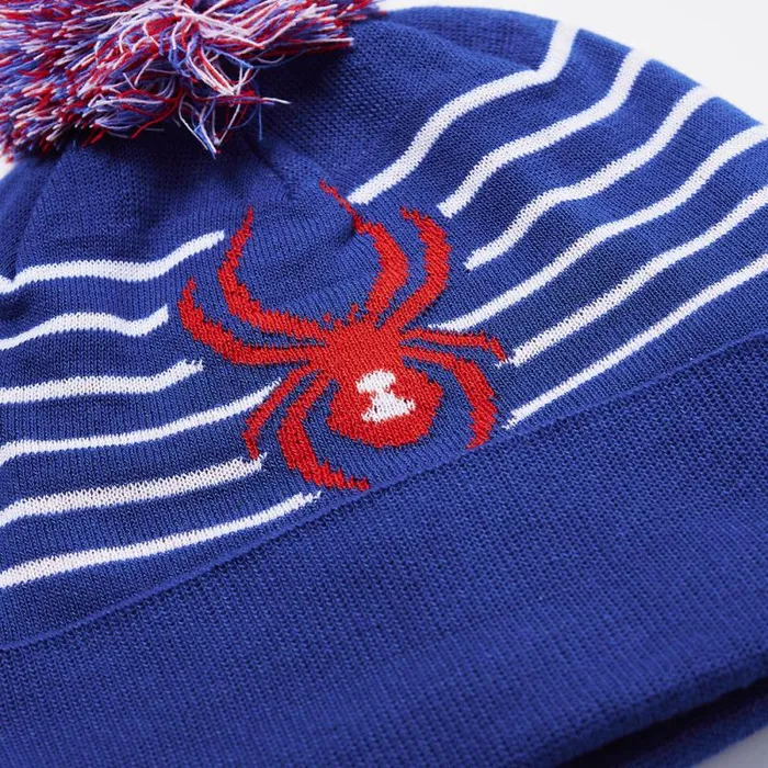 Spyder Hats Icebox Pom Electric Blue 8211 Kids