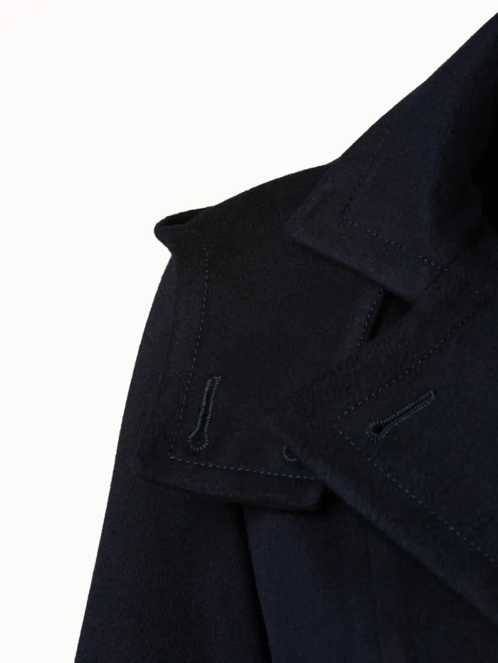 Storm System Cashmere Coat Navy Women Akris Coats