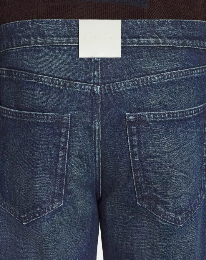 Straight 5pocket Denim Pants Medium Blue Men Lanvin Pants and Shorts Straight 5pocket Denim Pants Medium Blue Men Lanvin Pants and Shorts