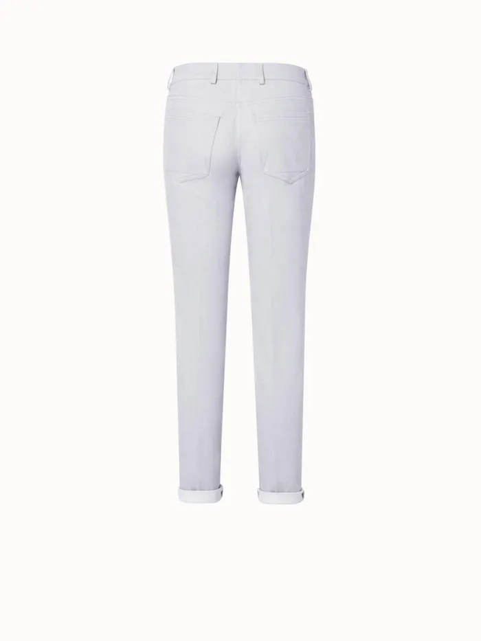 Stretch Denim Slim Fit Hose Greige Women Akris Pants