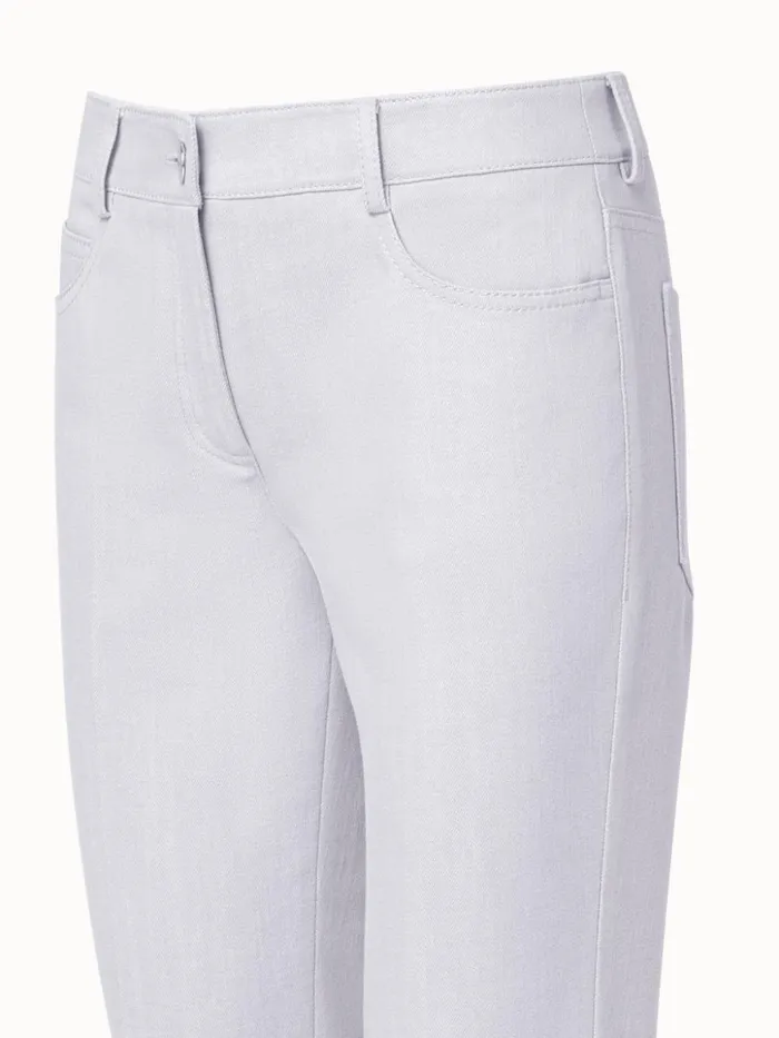 Stretch Denim Slim Fit Hose Greige Women Akris Pants