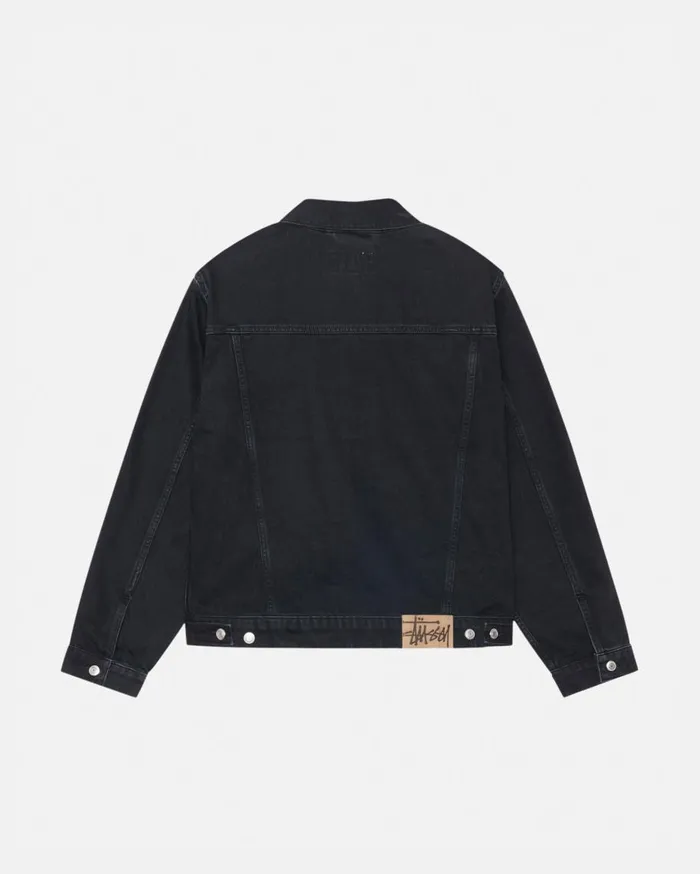 Stussy Outerwear TRUCKER JACKET DENIM Black 8211 MenWomen