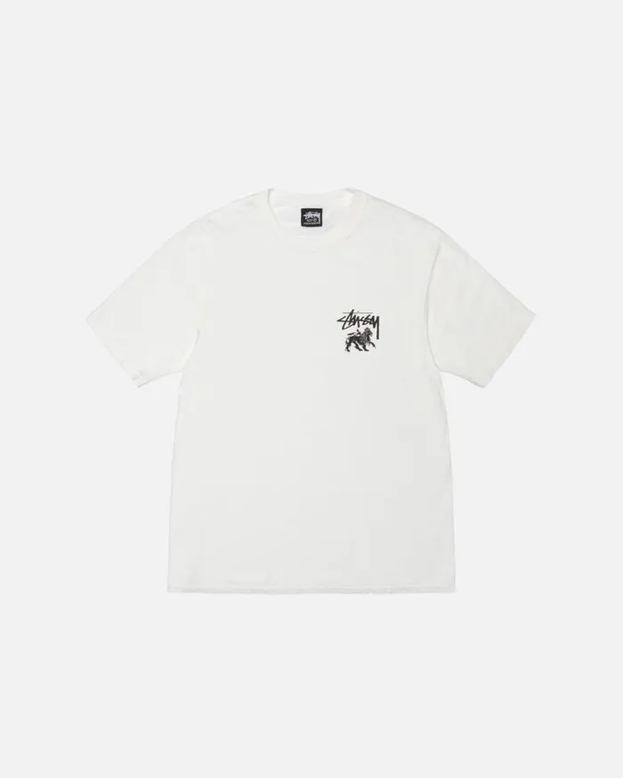 Stussy Tees RASTA LION TEE PIGMENT DYED Natural 8211 MenWomen