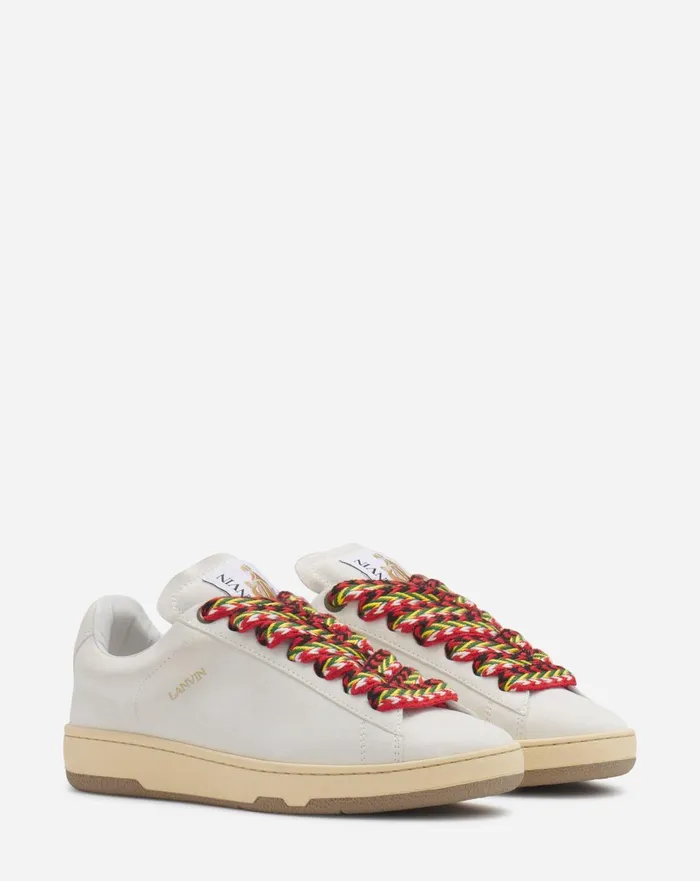 Suede Lite Curb Sneakers White Women Lanvin Sneakers