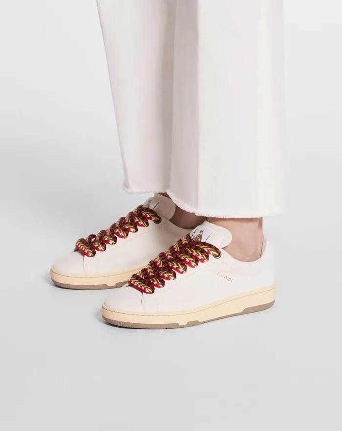 Suede Lite Curb Sneakers White Women Lanvin Sneakers