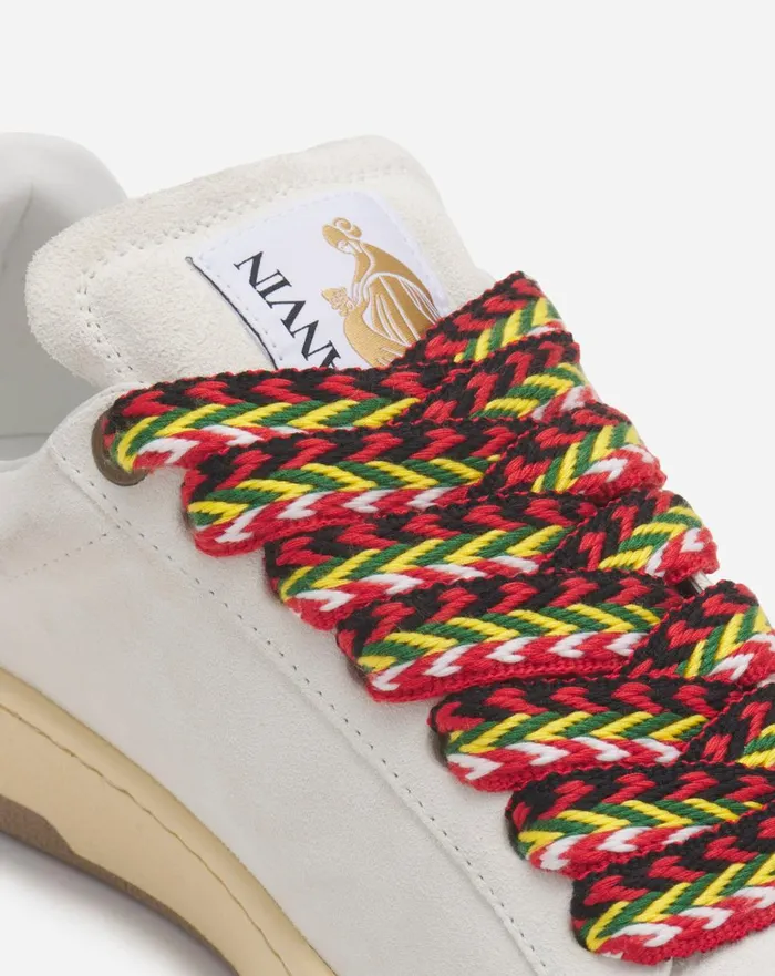 Suede Lite Curb Sneakers White Women Lanvin Sneakers