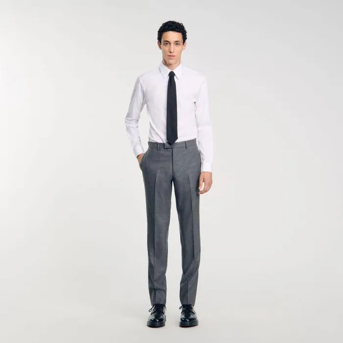 Suits and Blazers Men SANDRO Suit Trousers Grey