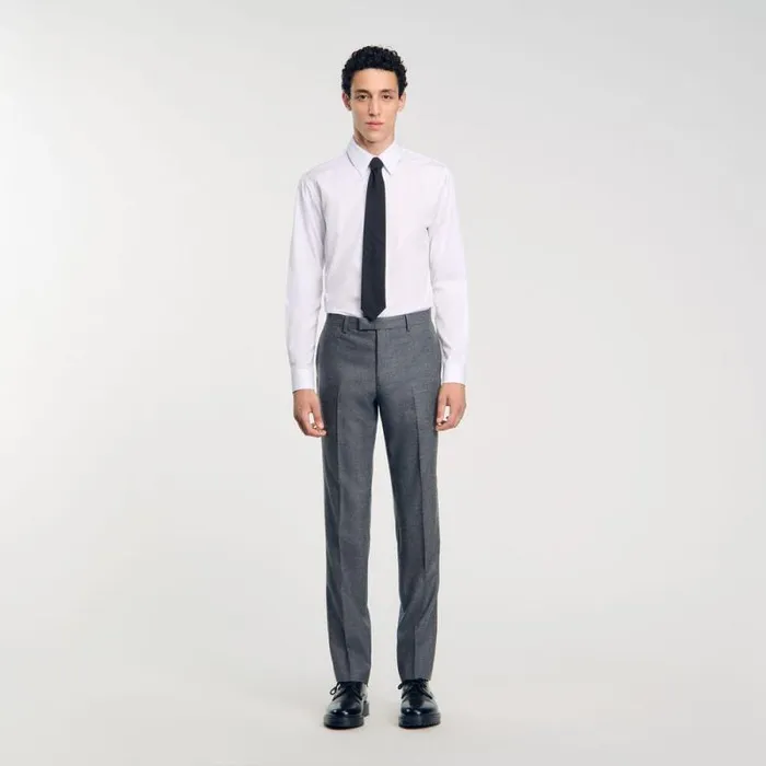 Suits and Blazers Men SANDRO Suit Trousers Grey