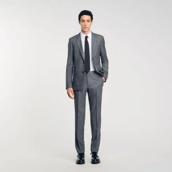 Suits and Blazers Men SANDRO Suit Trousers Grey