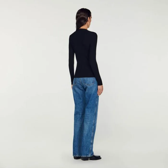Sweaters and Cardigans Women SANDRO Knitted Cardigan Black