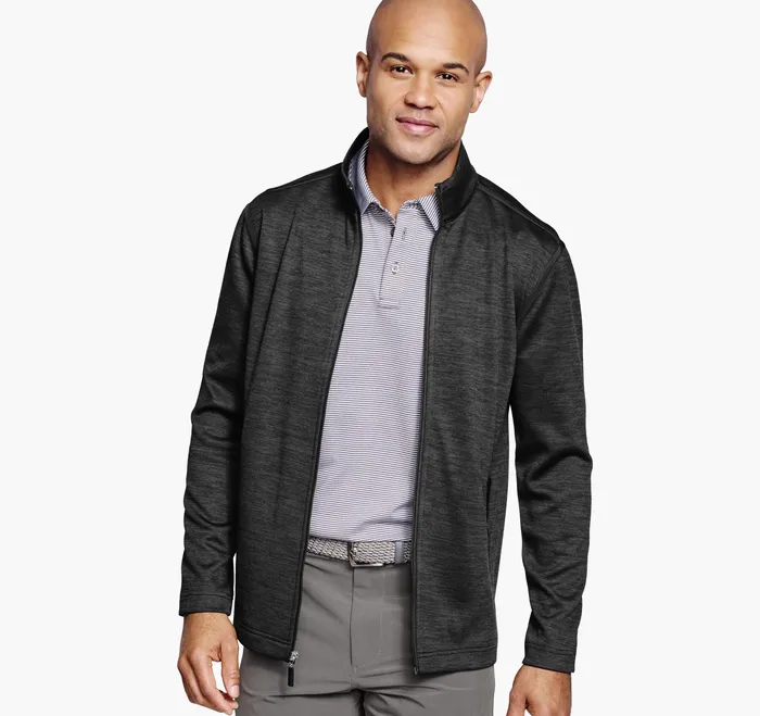 Sweaters and Knits Men XC4 Performance Knit FullZip Black Johnston and Murphy
