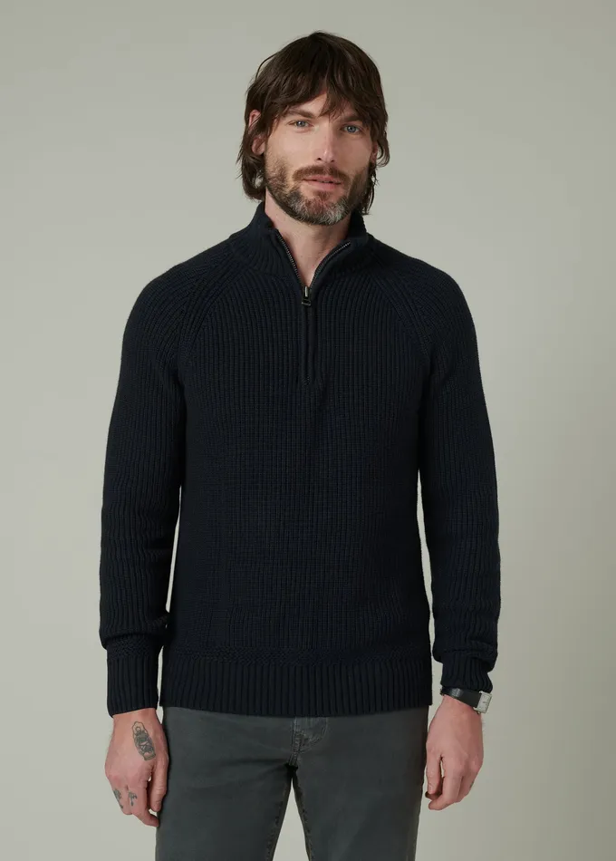Sweaters Hoodies Joe8217s Jeans Men ARCHIE QUARTER ZIP SWEATER Black