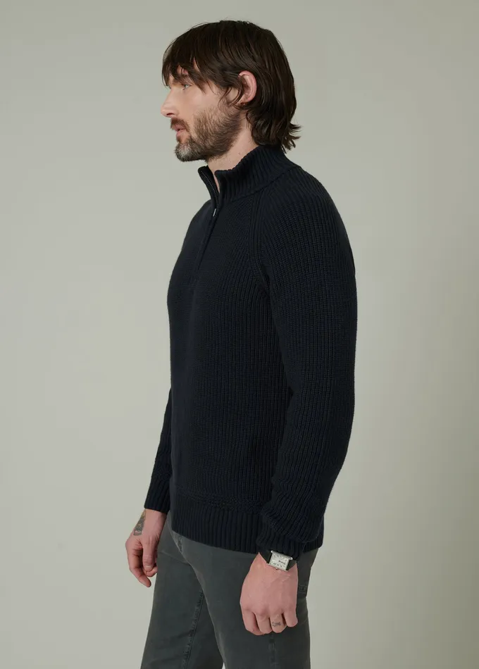 Sweaters Hoodies Joe8217s Jeans Men ARCHIE QUARTER ZIP SWEATER Black