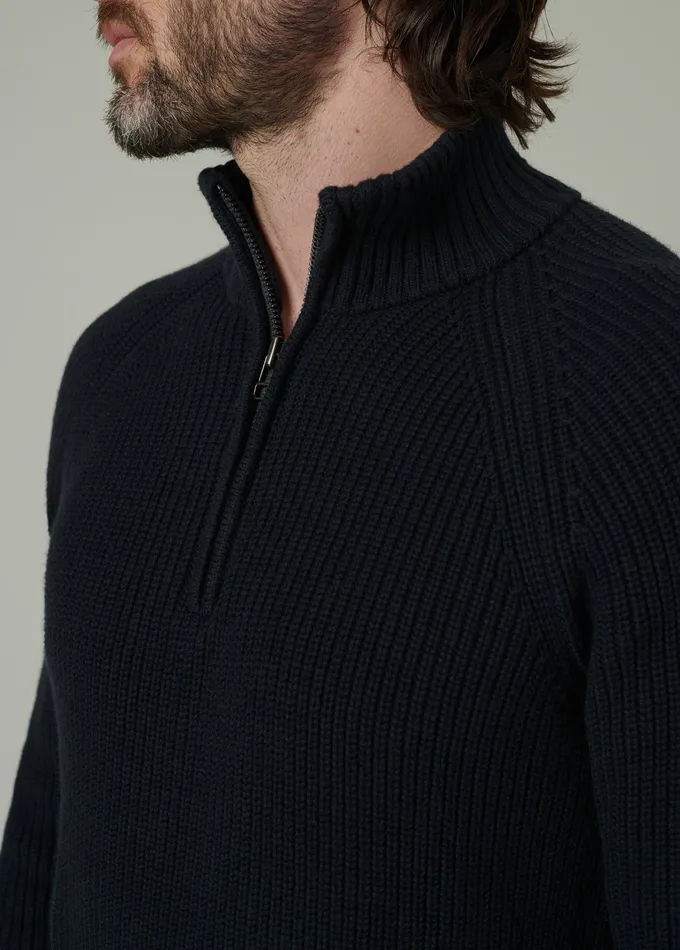 Sweaters Hoodies Joe8217s Jeans Men ARCHIE QUARTER ZIP SWEATER Black