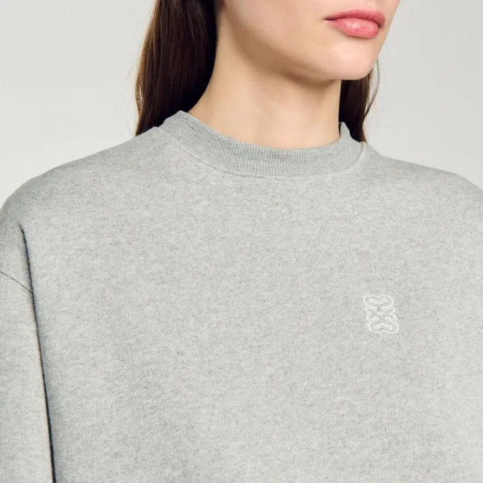 Sweatshirts Women SANDRO Layered Effect Sweatshirt Grey